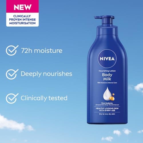 NIVEA Nourishing Body Milk 600ml Body Lotion with Hyaluronic Acid | 72Hr Hydration | Deep Moisture Care for Very Dry Skin | Enriched with Almond Oil | Smooth, Radiant & Healthy Looking Skin Care 3