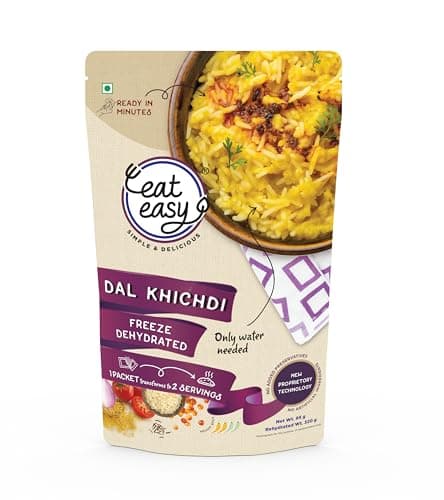 Eat Easy Ready To Eat Dal Khichdi (92gm- Pack of 3) | Just Heat & Eat | High Protein & Fiber | Light on Stomach | No Preservatives | Instant Food for Travel, Hostel, Trekking, Camping, Hiking, Office 2