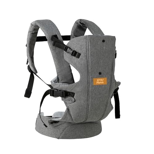 MEDITIVE Baby Carrier-Ergonomic, Convertible, Face-in & Face-Out Front & Back Carry for Newborns, Grey (Without Hip Seat, for Age 0 to 1 Year)