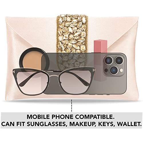 Peora Peach Clutch Purse for Women Wedding Handmade Evening Handbag Party Bridal Clutch (C61PCH) 2