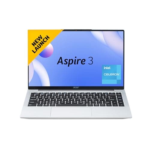 acer Aspire 3, Intel Core Celeron N4500, 12GB LPDDR4X RAM, 256GB SSD, HD, 15.6"/39.62cm, Windows 11 Home, Pure Silver, 1.5KG, A325-45, Thin and Light Laptop