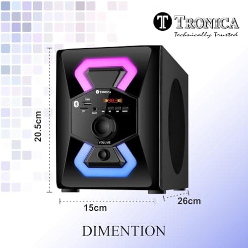TRONICA Donald Upgraded PRO 7.1 65W Home Theatre System with RGB LED Lights, Remote Control, Bluetooth Speaker Set, FM, Pendrive,Smart TV Support 5