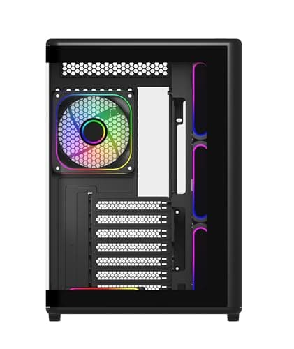 Cooler Master Elite 600 ATX Mid-Tower Case Black | 7X Pre-Installed Reverse ARGB Fans | Tempered Glass Side Panel | 360mm AIO & ATX Mobo Support | USB 3.2 Gen 2x2 Type-C | RTX 50 Series GPU Ready 3