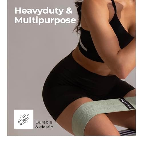 Lifelong Anti Slip Fabric Resistance Band for Workout | Medium Resistance | Exercise | Gym | Pullup Band | Stretching Band for Exercise, Physio, Yoga, Training | Theraband 4