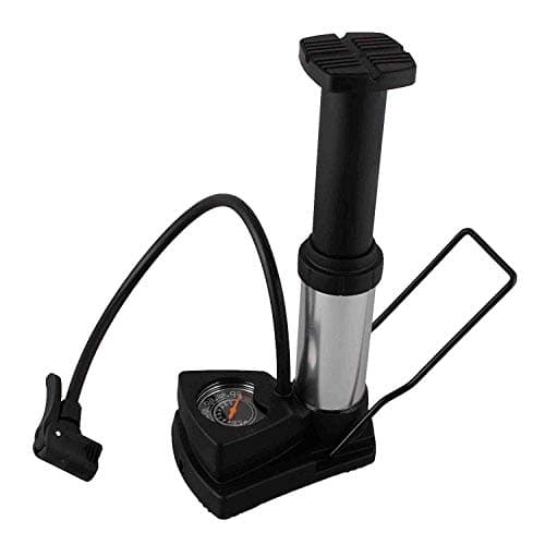 AARAL Portable High Pressure Foot Air Pump Compressor for Car, Bike, Motorbike, Bicycle, Football Cycle, Tubeless with Presta & Schrader Valves, Sports Ball Needle, Inflation Cone