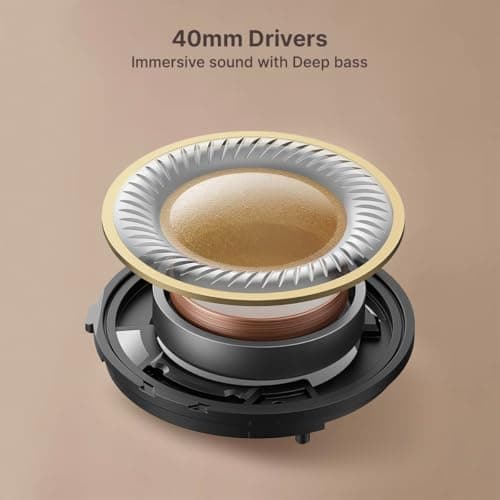 pTron Studio Evo 70hrs Playtime Wireless Over Ear Headphones with HD Mic, Low-Latency Game/Movie/Music Modes, Punchy Bass, BT5.3, Dual Device Pairing, Voice Assistant & Type-C Fast Charging (Black) 5