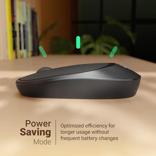Zebronics Wireless Mouse, 2.4GHz, 1200 DPI, 3 Buttons, High Precision, Comfortable & Ergonomic Design, Lightweight, Power-Saving Mode, USB Nano Receiver (Dazzle 10, Black) 4