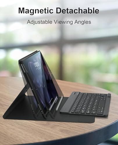 RTSY Keyboard Case for Samsung Galaxy Tab S11 (11 Inch) Model SM-X730 & SM-X736B with S Pen Holder, Slim Stand Cover Detachable Wireless Bluetooth Keyboard, Black 3