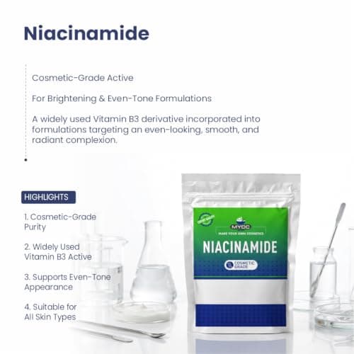 MYOC Niacinamide Powder for DIY skincare - 113 g — cosmetic grade vitamin B3 for face serum, moisturiser and face wash formulations 3