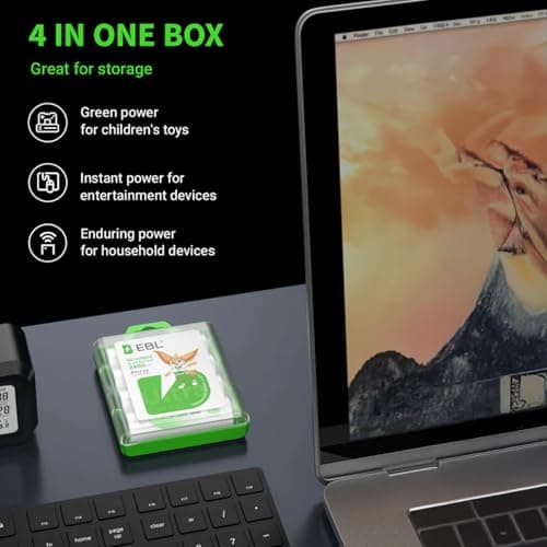 EBL Rechargeable AAA Battery, Ni-MH 1100mAh 1.2V Pack of 4 5