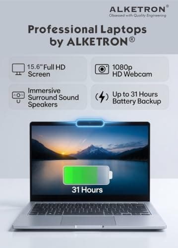 ALKETRON - 15.6 Inch Full HD Intel Laptop - 256GB SSD + 8GB RAM with Windows 11 & MS Office - 1Yr Warranty + 3 Yr Extended Warranty(Standard Edition) 2