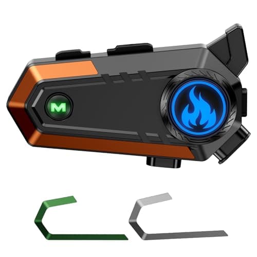 EDYELL Motorcycle Bluetooth Headset for Helmet|Connecting 2 Riders|Upto 600mtr Range|Wireless 50MM Bluetooth Helmet Speakers|IPX6 Waterproof|Compatible with All Helmets (C9)