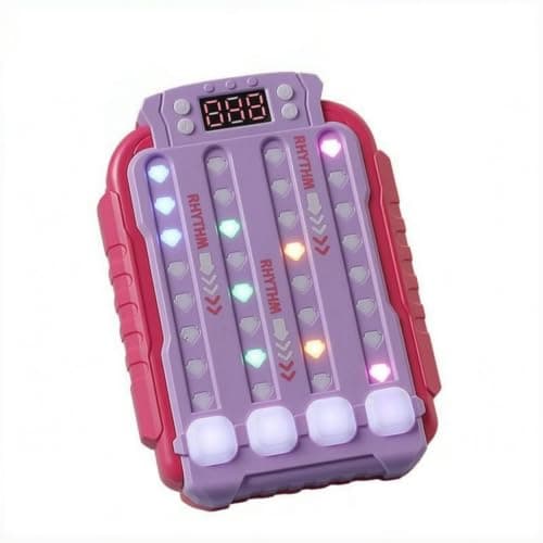 Bnf Finger-Press LCD Rhythm Game Toy Interactive Handheld Rhythm Game Toy Compact Illuminated, Purple
