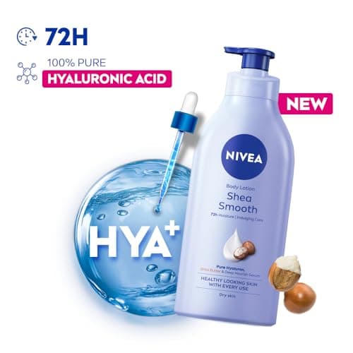 NIVEA Shea Smooth 600ml Body Lotion with Hyaluronic Acid & Deep Moisture Care | 72Hr Hydration | With Shea Butter | Non Greasy Formula for Smooth, Supple & Healthy Looking Skin | For Dry Skin 2