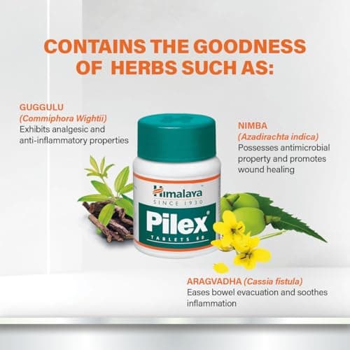 Himalaya Wellness | Pilex Tablet | Piles Treatment | India’s most trusted piles treatment|60 Tablets 4