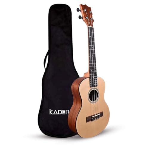 Kadence UKC01 Concert 23" Acoustic Ukulele | Spruce Wood | Comes with Bag | Includes Learning Course | Natural