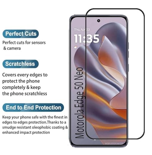 JGD PRODUCTS for Moto Edge 50 Neo 5G Tempered glass with Full Edge Protection and Easy Installation Kit 4