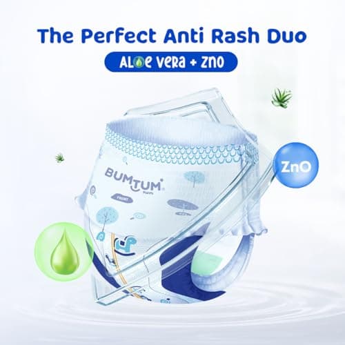 Bumtum Baby Diaper Pants, Small Size 40 Count, Double Layer Leakage Protection Infused With Aloe Vera, Cottony Soft High Absorb Technology 4