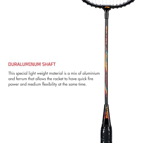 Li-Ning XP-60-IV Aluminum Strung Badminton Racket (2 x Rackets + 2 x Full Covers, Black/Pink) 3