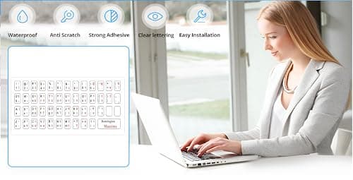 Hindi-English Typing Keyboard Sticker for Desktop and Laptops | Made in India | Suitable for All Types of Keyboard | Water Proof (Pack of 3 Pcs.) White 5