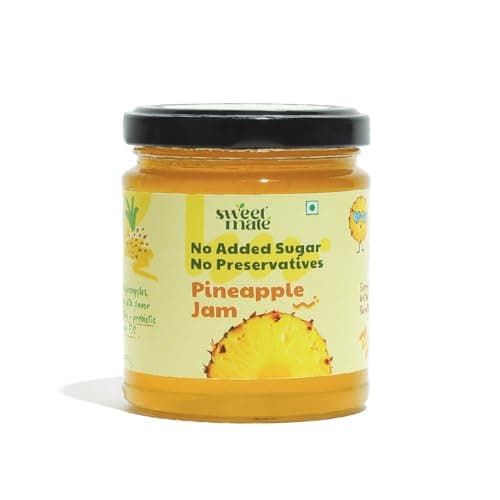 Sweetmate Pineapple Jam - 220g | No Added Sugar | 100% Pure Fruit Pulp & Healthy Fiber | No Preservatives, Colors & Artificial Flavors | Diabetic & Keto Friendly Jam 4
