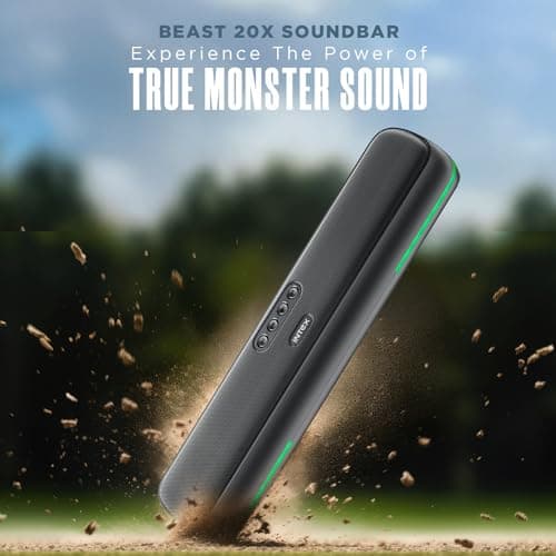 Intex Beast 20X Newly Launched 20W BT Soundbar with 360° Surround Sound, Rhythmic RGB Light, 52mm×4 Drivers, 5hrs Playback Time, TWS Feature, Type C Fast Charging, BT V5.4, USB/AUX/TF (Black) 2