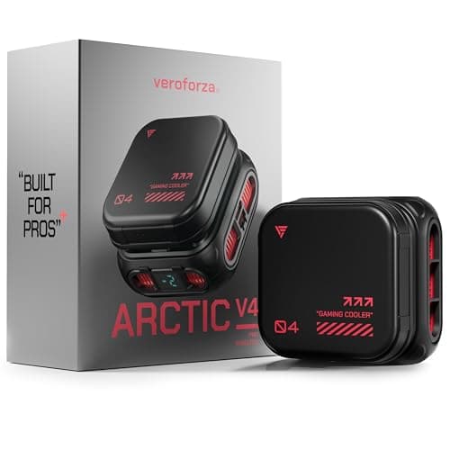 Vero Forza Arctic Pro V4 Wireless Mobile Cooler | 2000mAh Detachable Battery | Wired & Wireless Cooling | Cools to -13°C | AI + 3 Gear Modes | LED Display | BGMI PUBG CODM Freefire | iPhone & Android