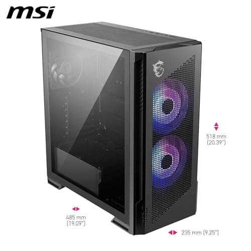 MPG Velox 300R Airflow PZ - Mid-Tower Gaming PC Case - 160 mm Dual Layer Blades Fan - Supports up to 360 mm Radiator - EZ DIY Features - Back-Connect ATX Motherboard Support 2