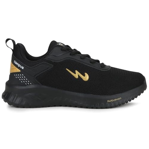 Campus Men's Wells BLK/Gold Running Shoes - 9UK/India CG-552 2