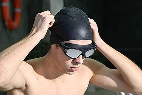 PRIME DEALS Premium Big Frame Competition Swim Goggles with Free Protective Case Pro Clear Lens & Wide-Vision Swimming Goggles with UV and Anti Fog Protection for Adult Men Women - Black. 3