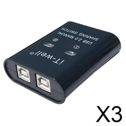 CLUB BOLLYWOOD®3xPortable 2 in 1 Out Splitter USB Printer Sharing Device Hub Plug and Play|Computers/Tablets & Networking | Computer Cables & Connectors |1 Piece USB Printer Sharing Converter(3 Pack) 2
