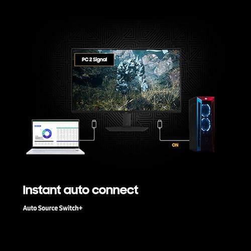 Samsung 27"(68.5cm) Odyssey G7 4K Smart Gaming Monitor|UHD 3840 x 2160|Fast IPS panel|144 Hz|1ms|OTT Apps|VESA DisplayHDR400|Speakers|FreeSync Premium|LAN|WiFi|Bluetooth|HAS Pivot|LS27DG700EWXXL|Black 4