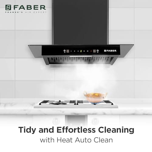 Faber Ignis 60cm 1500m³/hr Autoclean T-Shape Kitchen Chimney | Touch&Gesture Control | Filterless | BuiltIn Oil Collector | 12Yr Motor,2Yr Comprehensive Warranty by Faber|Hood IGNIS IN XL HCSC FL BK60 5