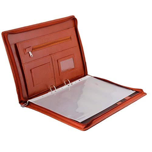 ZesTale Professional Leatherette Material 2 Ring File Folders, Conference Folder| Certificate Document Folder | Certificates Folder | Leather folders for documents | Folders with 20 Leafs(200 Micron)