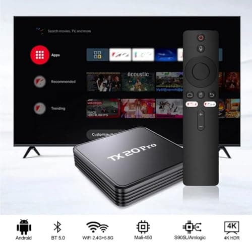 TX20 Pro Android 4K TV Box | Smart Streaming Device with Voice Remote, WiFi, Chromecast Built-in & Google Play Store Support 3