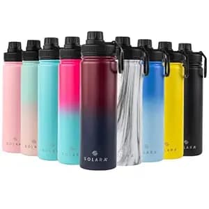 SOLARA Insulated Water Bottle 650ml, Hot Water Bottle, Thermosteel Water Bottles for Travel, Home, Office, School, Gym, Adults, Water Bottle Hot and Cold, Sipper Bottle, Dark Intentions