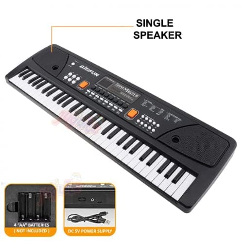 Jugutoz Portable Electronic Keyboard Piano - 61 Keys Piano Keyboard for Beginners, with LCD Display & Microphone Digital Piano | Song Record, Finger Chord & Demo Modes | Gift Box Packaging 2
