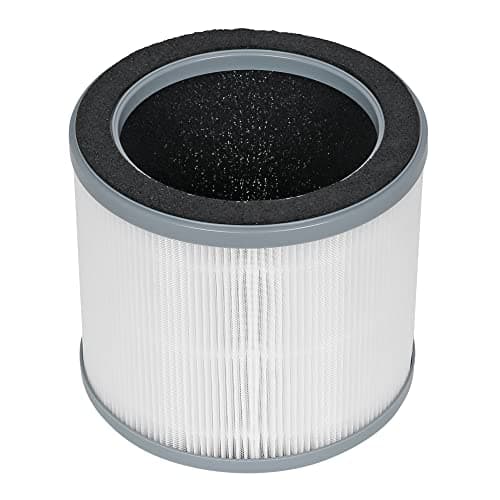 AMERICAN MICRONIC® Portable Air Purifier with HEPA & Activated Carbon Filter | 275 m³/hr CADR | Removes 99.97% Pollutants, Allergens, Smoke & Odours | Timer & LED Display | Ivory & Grey 4