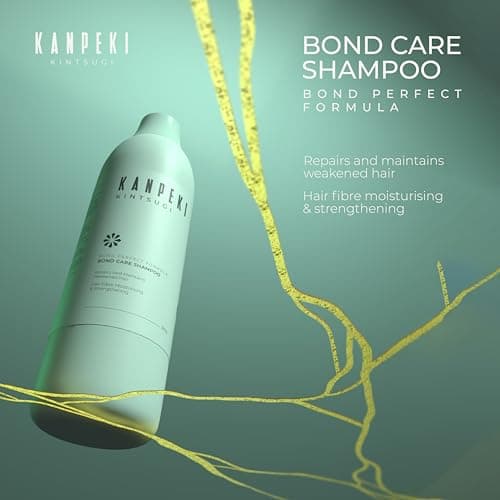 Kanpeki Kintsugi Bondcare Shampoo | Bond Perfect Formula for Weak & Damaged Hair | Strengthens, Repairs, Moisturizes | With Silk Protein, Aloe, Green Tea & Turmeric 2