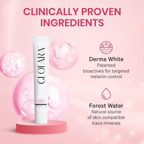 GLOFARA Skin Lightening Cream with Glutathione, Alpha Arbutin (Blueberry Extract), Derma White & Forest Water | Brightens, Evens Skin Tone, Reduces Dark Spots & Pigmentation 2