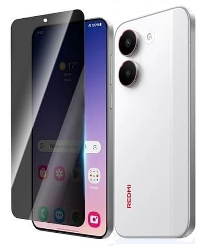 MOBIKTC Front Screen Protector Privacy Tempered Glass For Xiaomi Redmi Turbo 5 5G (Anti Spy Glass) Pack Of 1-Black