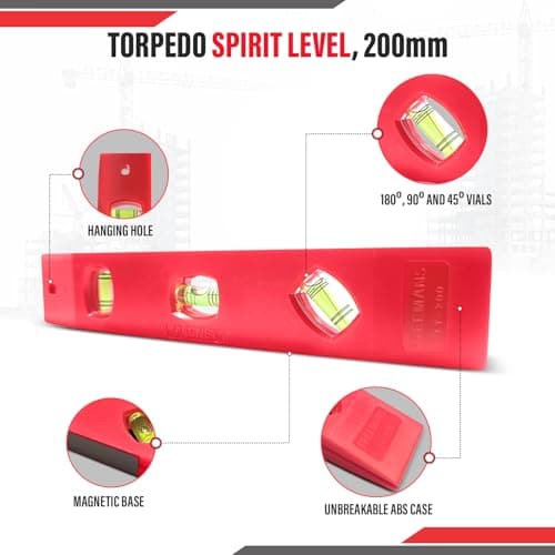 FREEMANS LT200 Torpedo Spirit Level 200 mm 2