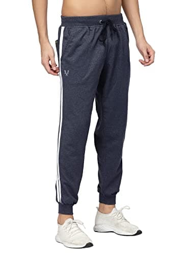 UZARUS Men's Regular Fit Joggers Trackpants (3XL, Navy)