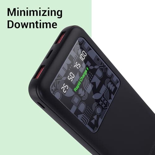 ZEBRONICS MB10000S15 Power Bank, 10000 mAh, Rapid Charge, 22.5W Output, Dual USB Output, PD 3.0 Type C, Built in Protections, Percentage Indicator, Made in India, Black 5