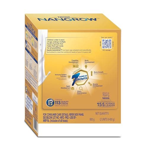 Nangrow | 800g Value Pack | Nutritious Milk Powder Drink For Growing Toddler Aged 2-6 Years | Zero Sucrose | Contains Dha | Rich In Protein & Vital Nutrients | Creamy Vanilla Flavor 2