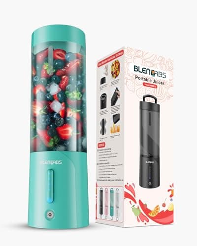 BLENLABS Portable Blender for Smoothie and Juices, Milk Shakes and Crushing Ice, 4000mAh Rechargeable Small Juicer for Fruits, 150 Watt Motor, Personal Blender for Smoothies (Green)