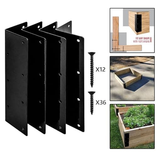 ATORSE Raised Garden Bed Corner Brackets for Vegetable Planter Garden 4 Pieces 3