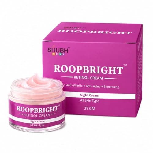ROOPBRIGHT Retinol Night Cream for Women & Men | Anti Aging Face Cream | Reduces Fine Lines, Wrinkles & Dark Spots | Skin Repair & Hydration | Suitable for All Skin Types | 85g
