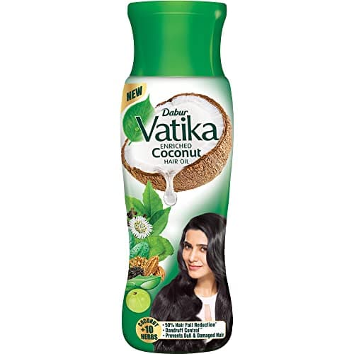 Dabur Vatika Enriched Coconut Hair Oil, 75ml (Get 20% Extra) Clinically Tested To Reduce 50% Hairfall In 4 Weeks