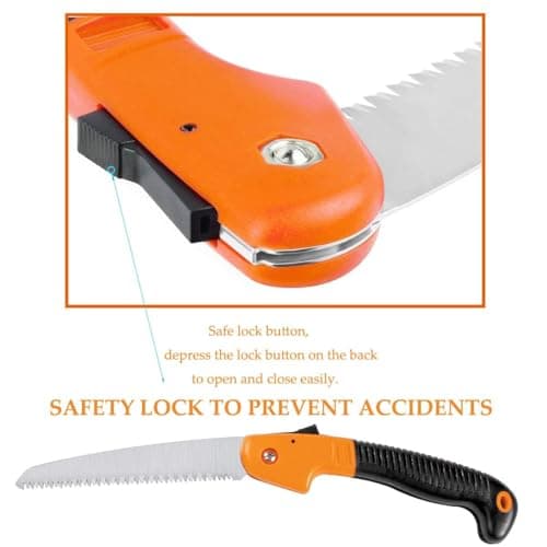 AASONS Heavy Duty Plant Cutter - Outdoor Hacksaws, 18 cm Steel Blade, Folding Saw for Patio Repair & Travel Camps 5